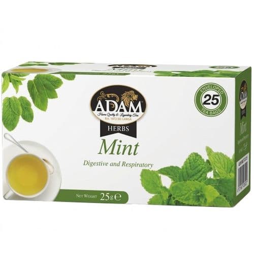 Adam Mint Tea for Digestive and Respiratory 25 Tea Bags 25g