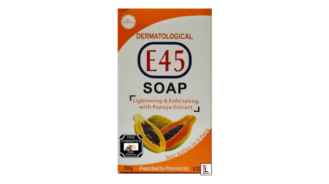 E45 Lightening & Exfoliating with Papaya Extract Soap 250g