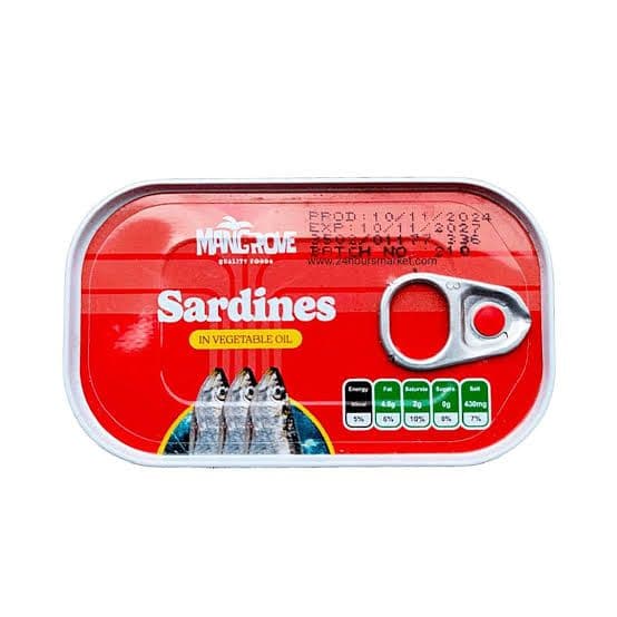 Mangrove sardines in vegetable oil 125g