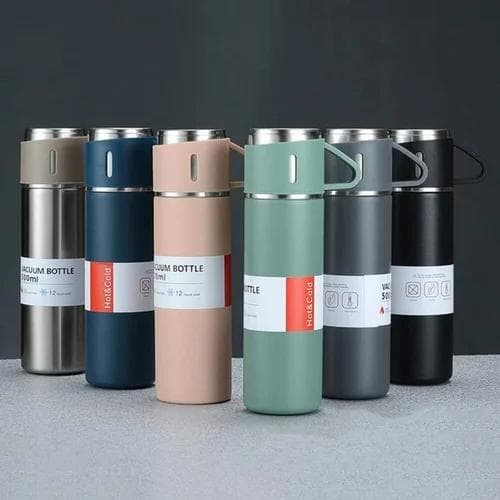 500ml Steel Vacuum Flask Set