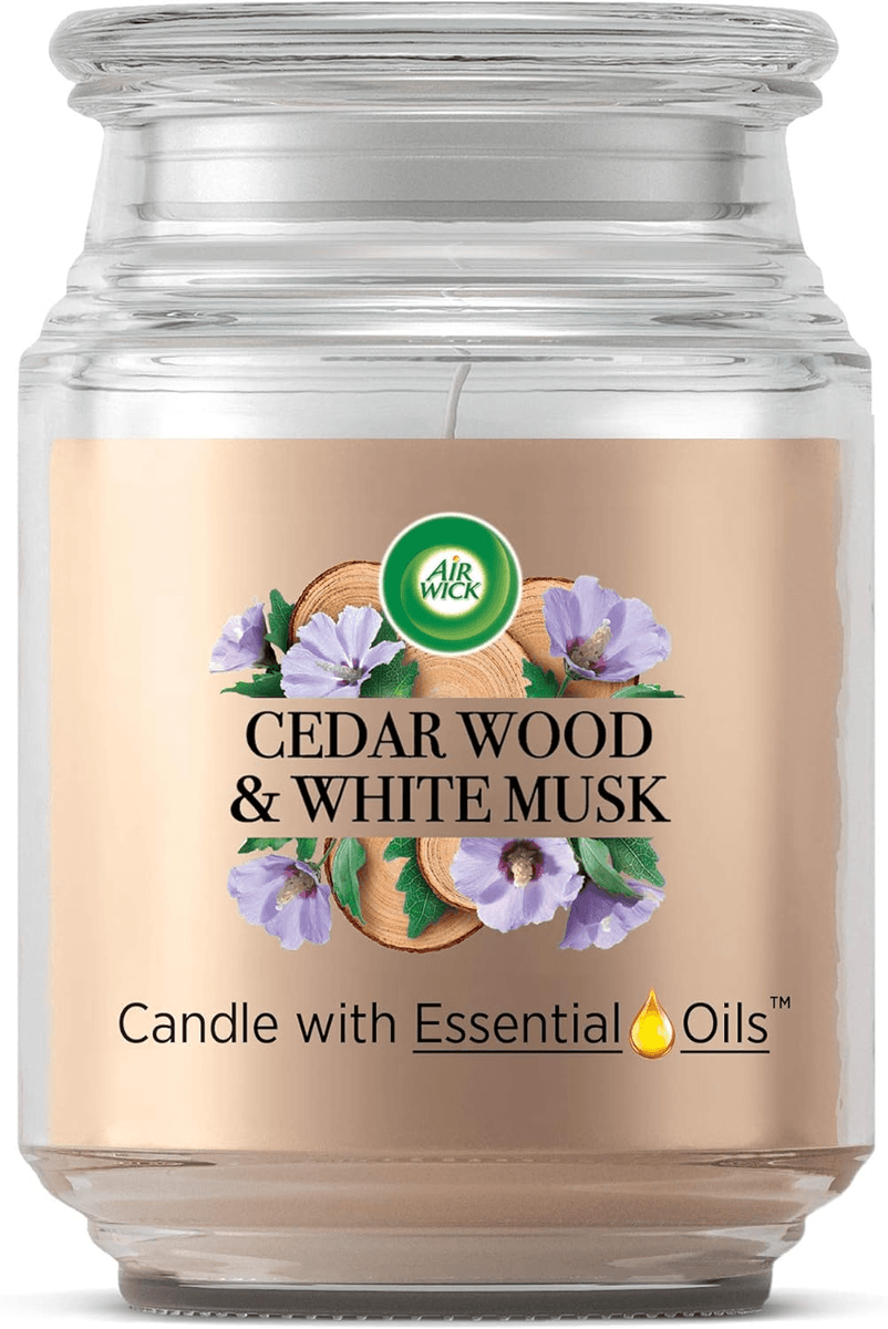 Air Wick Cedar (Wood & White Musk) Scented Candle