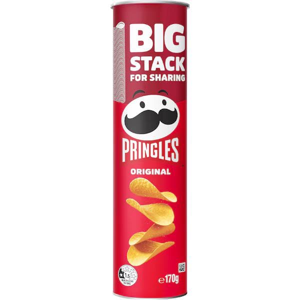Pringles Big Stack for Sharing Original Potato Chips 170g