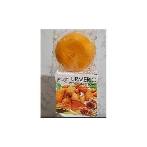 Soft 7Turmeric Soap with Honey for Smooth Shiny Skin.