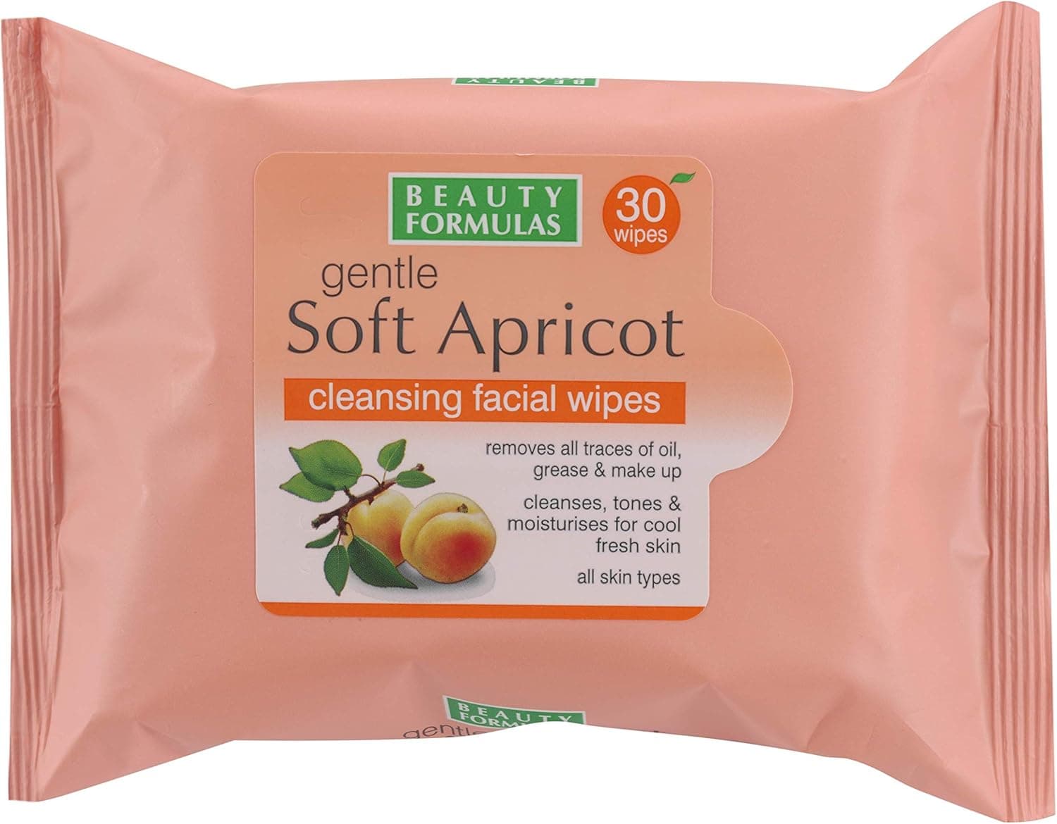 Beauty Formulas Soft Apricot Facial Cleansing Wipes (25)
