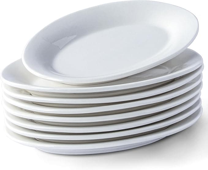 8 Inch Ceramic Appetizer Plates Oval