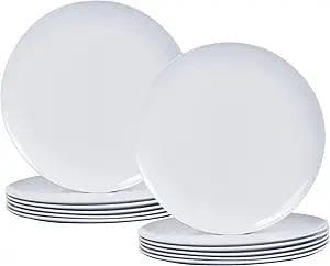 Round Saucer White Melamine
