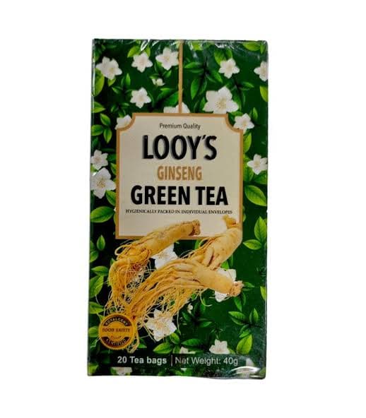 LOOYS ginseng Green Tea 20 Tea Bags 40g