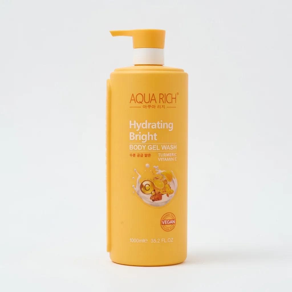 Aqua Rich Hydrating Bright Turmeric + Vitamin C Body Gel Wash 1000ml