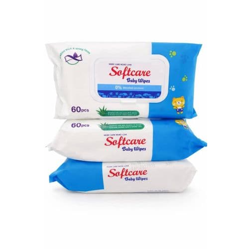 Softcare Baby Wipes 60 Pcs