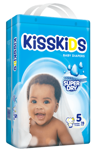 Kisskids Super Dry Baby Diapers Jumbo (XL78)