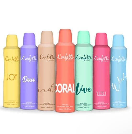 Confetti London Deodorant Body Spray (6 Options) 250ml