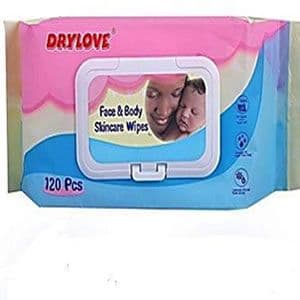 Drylove Face & Body Skincare Wipes (130 Pcs)