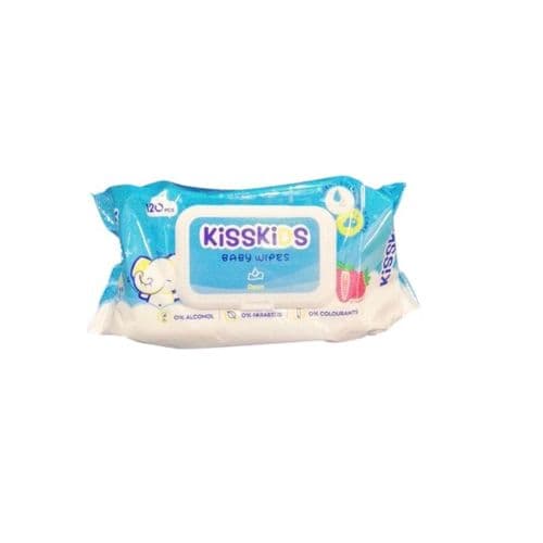 Kisskids Baby wipes (120 in 1 pack) X 3